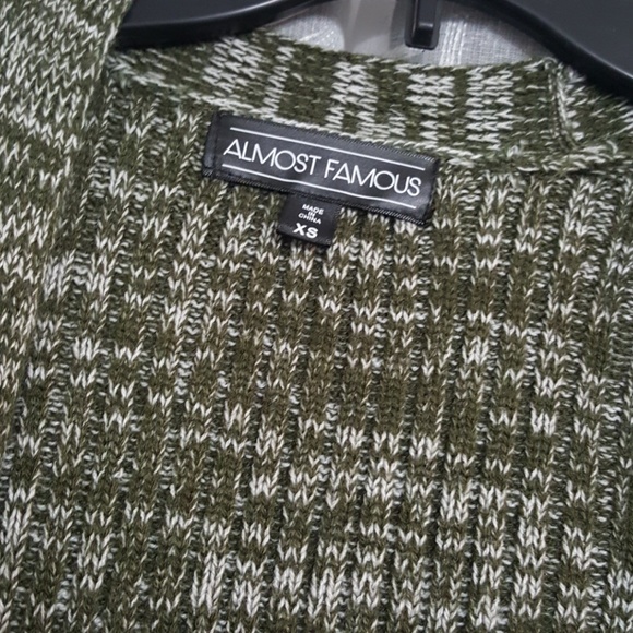 Olive knit duster cardigan - Picture 4 of 5